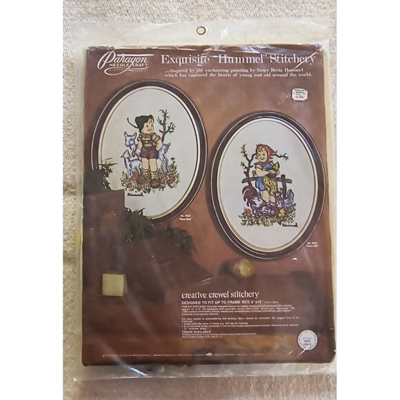Paragon Needlecraft Hummel Stitchery Kit No. 0656 Embroidery Farm Boy & Girl - 1 - Picture 1 of 6